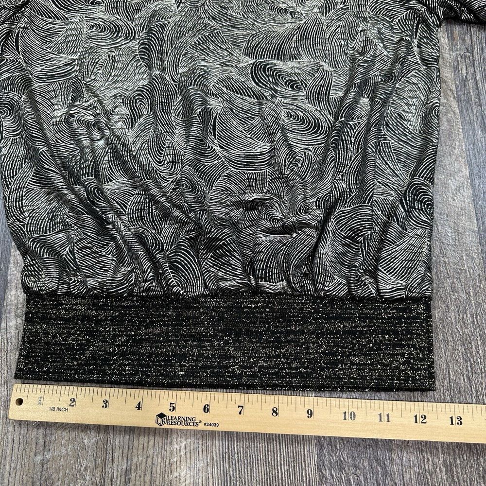 VTG Judy Bond Petites‎ Blouse Womens 6 Long Sleeve Metallic Abstract Swirl USA - Picture 16 of 16